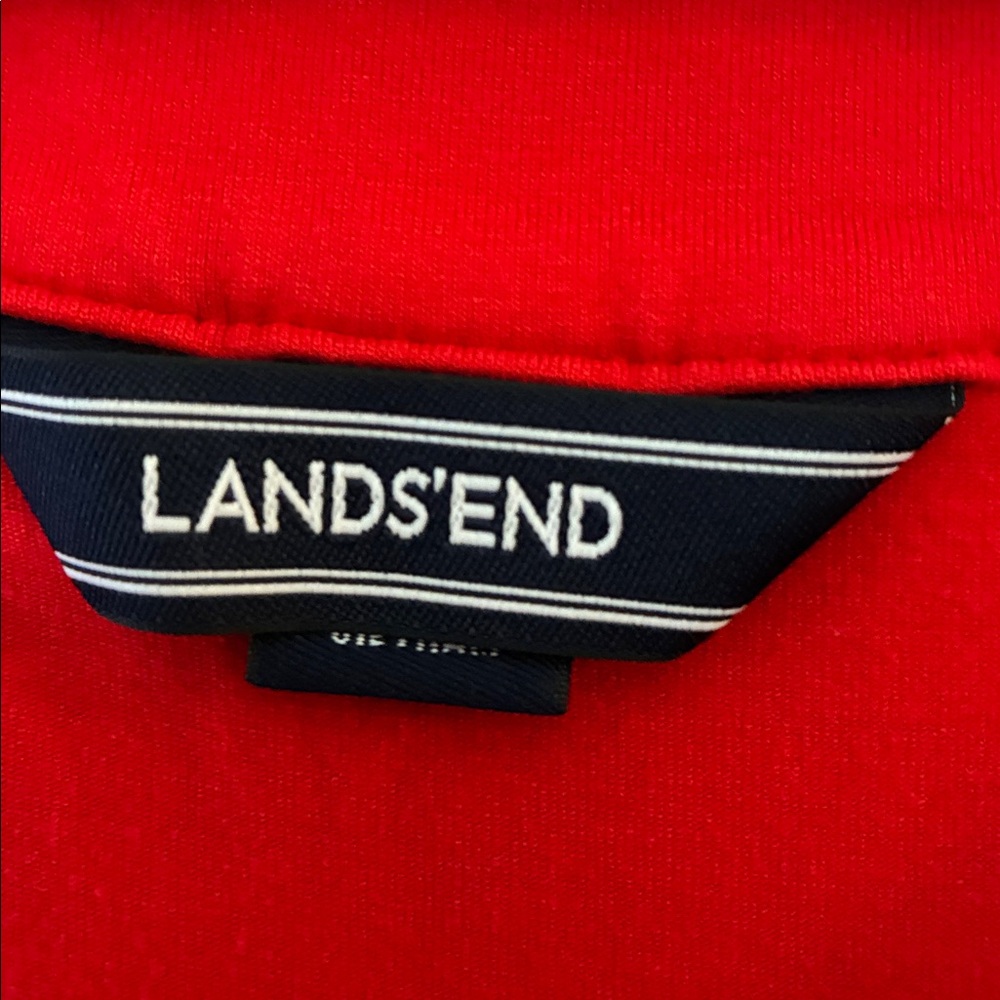 Lands' End Red Patterned Sleeveless dress sz S 6-8 - Picture 3 of 4
